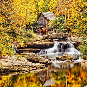 Die Glade Creek Grist Mill im Babcock State Park im Süden West Virginias 100 Puzzle 3D Modell