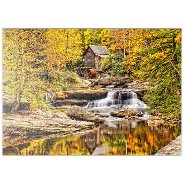 puzzleplate Die Glade Creek Grist Mill im Babcock State Park im Süden West Virginias 200 Puzzle