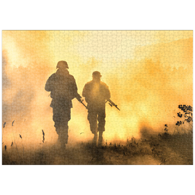 Darstellung des Puzzle-Motivs Marines in Aktion – Puzzleteile: 1000
