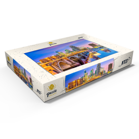 Alternative Darstellung des Puzzle-Motivs Skyline der Innenstadt von Minneapolis in Minnesota, USA – Puzzleteile: 1000