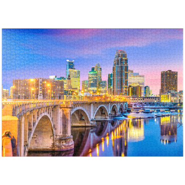 puzzleplate Skyline der Innenstadt von Minneapolis in Minnesota, USA 1000 Puzzle