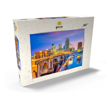 Skyline der Innenstadt von Minneapolis in Minnesota, USA 500 Puzzle Schachtel Ansicht2