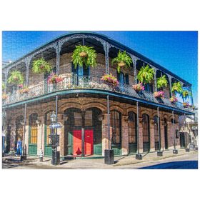Darstellung des Puzzle-Motivs French Quarter in New Orleans, Louisiana – Puzzleteile: 1000