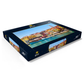 Alternative Darstellung des Puzzle-Motivs Buntes Rovinj in Istrien mit Booten im Hafen, Kroatien – Puzzleteile: 100