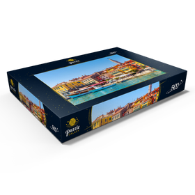Alternative Darstellung des Puzzle-Motivs Buntes Rovinj in Istrien mit Booten im Hafen, Kroatien – Puzzleteile: 500