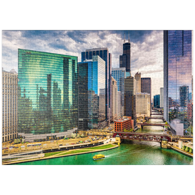 Darstellung des Puzzle Motivs Chicago, Illinois, USA - Puzzleteile: 1000