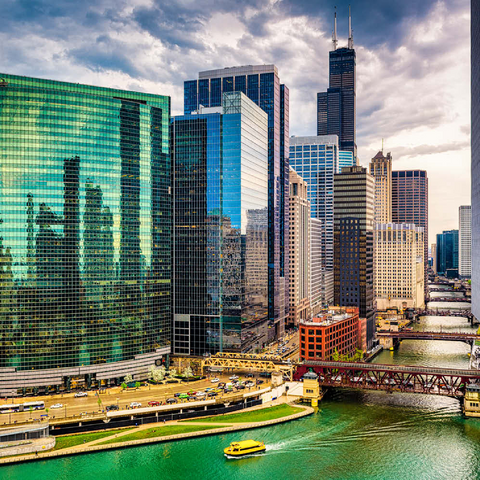 Chicago, Illinois, USA 500 Puzzle 3D Modell
