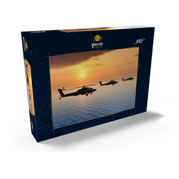 Apache-Hubschrauber über dem Meer 1000 Puzzle Schachtel Ansicht2