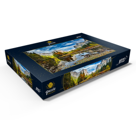 Darstellung des Puzzle Motivs El Capitan und Merced River im Herbst, Kalifornien, USA - Puzzleteile: 1000