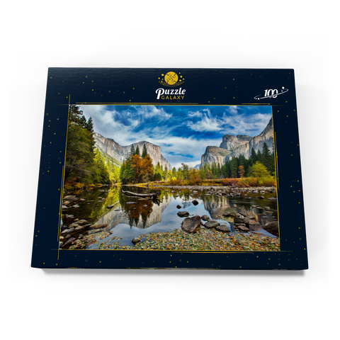 El Capitan und Merced River im Herbst, Kalifornien, USA 100 Puzzle Schachtel Ansicht3