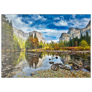puzzleplate El Capitan und Merced River im Herbst, Kalifornien, USA 200 Puzzle