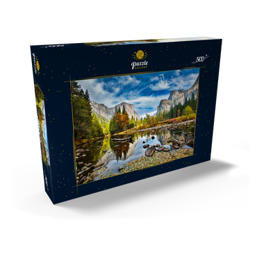 El Capitan und Merced River im Herbst, Kalifornien, USA 500 Puzzle Schachtel Ansicht2