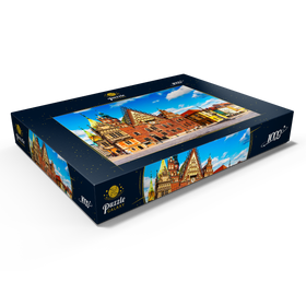 Alternative Darstellung des Puzzle-Motivs Das alte Rathausgebäude auf dem Marktplatz in der Altstadt von Breslau, Polen – Puzzleteile: 1000