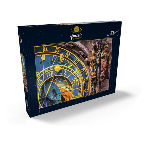 Detail der Prager Astronomischen Uhr (Orloj), Prag 100 Puzzle Schachtel Ansicht2