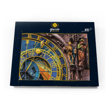 Detail der Prager Astronomischen Uhr (Orloj), Prag 100 Puzzle Schachtel Ansicht3