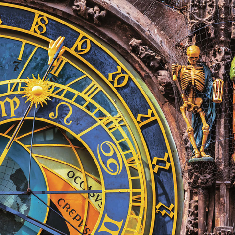 Detail der Prager Astronomischen Uhr (Orloj), Prag 100 Puzzle 3D Modell