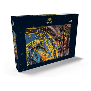 Detail der Prager Astronomischen Uhr (Orloj), Prag 500 Puzzle Schachtel Ansicht2