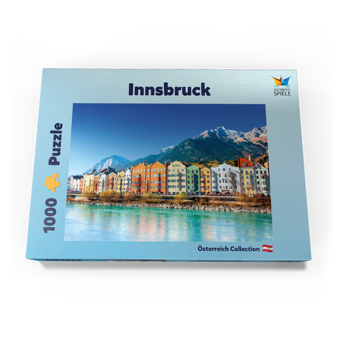 Häuserzeile in Innsbruck, Tirol, Österreich 1000 Puzzle Schachtel Ansicht3