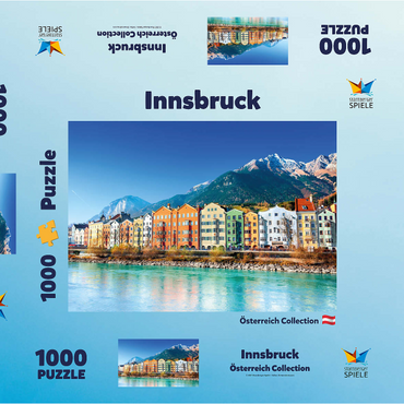 Häuserzeile in Innsbruck, Tirol, Österreich 1000 Puzzle Schachtel 3D Modell