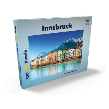 Häuserzeile in Innsbruck, Tirol, Österreich 100 Puzzle Schachtel Ansicht2
