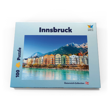 Häuserzeile in Innsbruck, Tirol, Österreich 100 Puzzle Schachtel Ansicht3