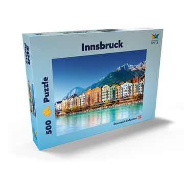 Häuserzeile in Innsbruck, Tirol, Österreich 500 Puzzle Schachtel Ansicht2