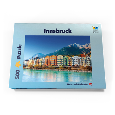 Häuserzeile in Innsbruck, Tirol, Österreich 500 Puzzle Schachtel Ansicht3