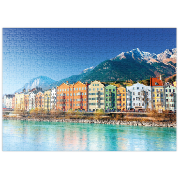 puzzleplate Häuserzeile in Innsbruck, Tirol, Österreich 500 Puzzle