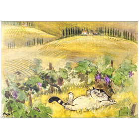 Darstellung des Puzzle-Motivs Kater Jacob - Pause muss sein! – Puzzleteile: 1000
