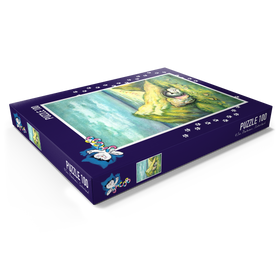 Darstellung des Puzzle Motivs Kater Jacob - Lieber Kuscheln als Muscheln! - Puzzleteile: 100