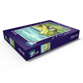 Darstellung des Puzzle Motivs Kater Jacob - Lieber Kuscheln als Muscheln! - Puzzleteile: 500