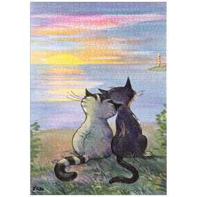 Darstellung des Puzzle-Motivs Kater Jacob - Es liegt was in der Luft! – Puzzleteile: 1000