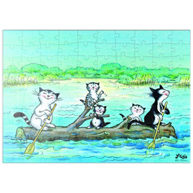 Darstellung des Puzzle Motivs Kater Jacob - Das Abenteuer - Puzzleteile: 100