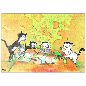 Darstellung des Puzzle Motivs Kater Jacob - Die Fleissigen - Puzzleteile: 500