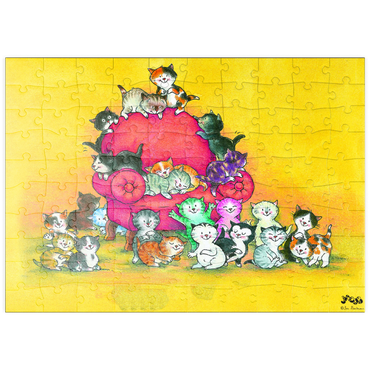 puzzleplate Kater Jacob - Eine große Familie 100 Puzzle