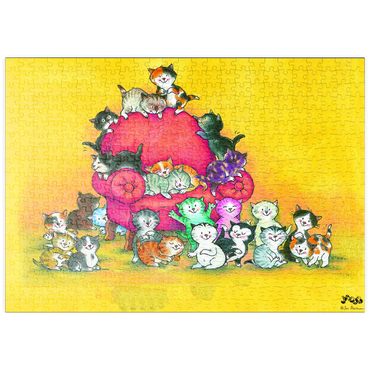 puzzleplate Kater Jacob - Eine große Familie 500 Puzzle