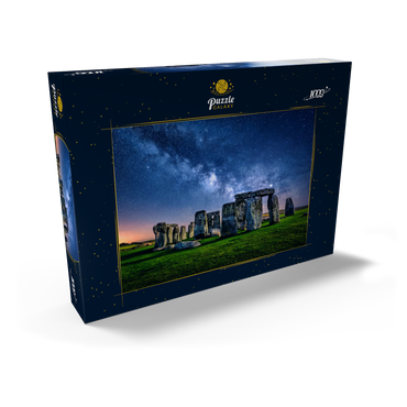 Die Milchstraße über Stonehenge, Amesbury, England 1000 Puzzle Schachtel Ansicht2