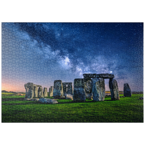 puzzleplate Die Milchstraße über Stonehenge, Amesbury, England 1000 Puzzle