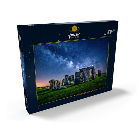 Die Milchstraße über Stonehenge, Amesbury, England 100 Puzzle Schachtel Ansicht2