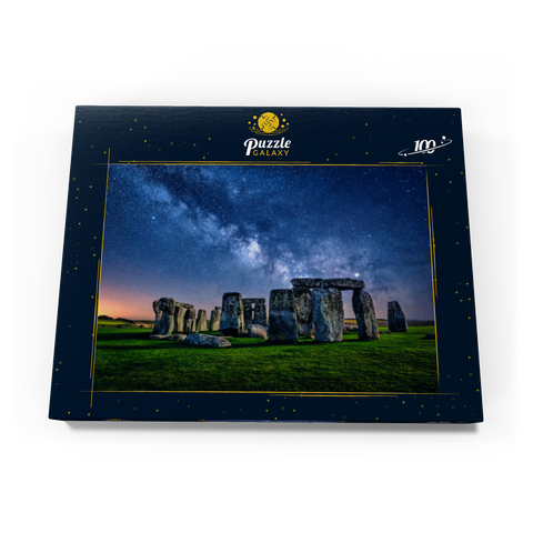 Die Milchstraße über Stonehenge, Amesbury, England 100 Puzzle Schachtel Ansicht3