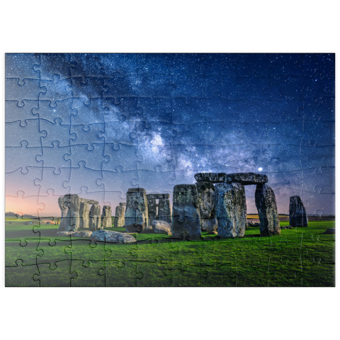puzzleplate Die Milchstraße über Stonehenge, Amesbury, England 100 Puzzle