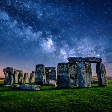 Die Milchstraße über Stonehenge, Amesbury, England 100 Puzzle 3D Modell