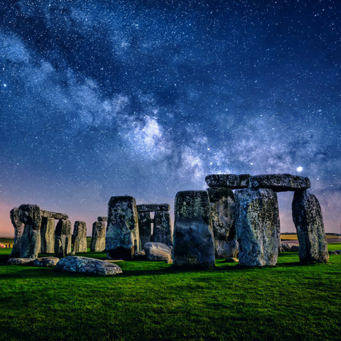 Die Milchstraße über Stonehenge, Amesbury, England 200 Puzzle 3D Modell