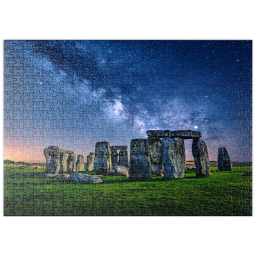 puzzleplate Die Milchstraße über Stonehenge, Amesbury, England 500 Puzzle