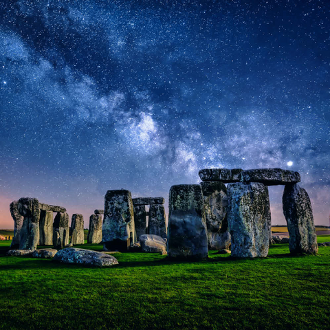 Die Milchstraße über Stonehenge, Amesbury, England 500 Puzzle 3D Modell