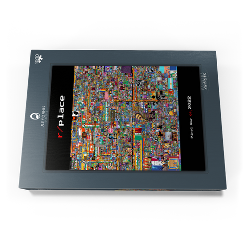 r/place Pixel War 04.2022 - Complete Artwork 1000 Puzzle Schachtel Ansicht3
