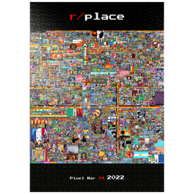 Darstellung des Puzzle-Motivs r/place Reddit Pixel War 04.2022 - Complete Artwork – Puzzleteile: 1000