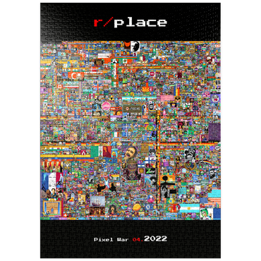 puzzleplate r/place Pixel War 04.2022 - Complete Artwork 1000 Puzzle