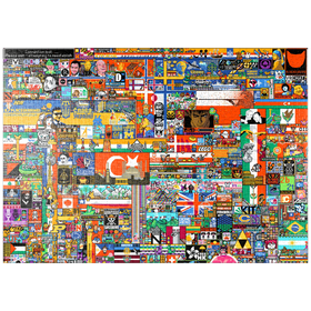 Darstellung des Puzzle-Motivs r/place Reddit Pixel War 04.2022 - Extreme Size, Part 1/6 for collage – Puzzleteile: 1000