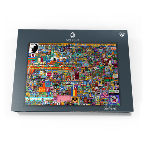 r/place Pixel War 04.2022 - Extreme Size, Part 2/6 for collage 1000 Puzzle Schachtel Ansicht3